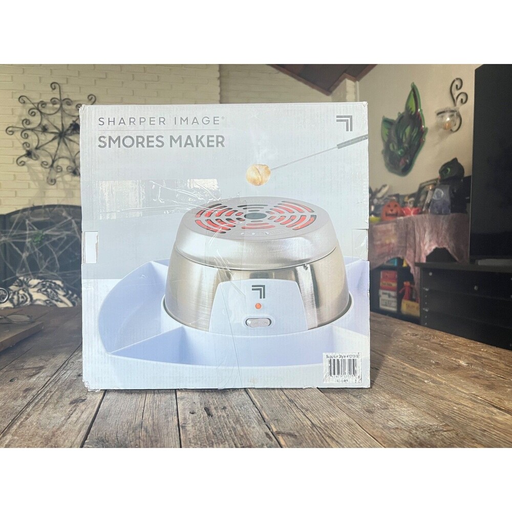 New Sharper Image Electric Tabletop S'mores Maker for Indoors with 4 Skewers